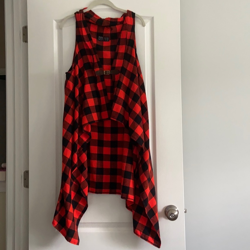 Plaid flowy Vest